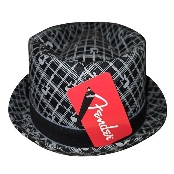 Fender Axe Plaid Fedora Black Medium NWT - Picture 2 of 3
